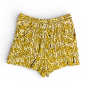 Anthropologie Elevenses High Waist Gold Melora Embroidered Shorts Size Medium